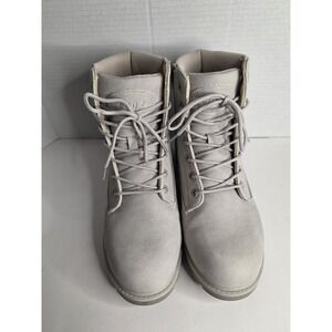 Lugz Women's Empire Hi Winter Boots Light Gray Textile Upper Chunky Lug Size 10W